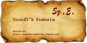Szoták Eudoxia névjegykártya